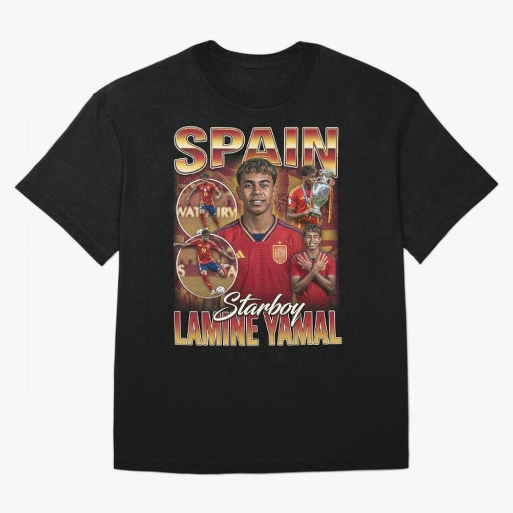 Lamine Yamal Starboy Vintage Classic T-Shirt Stand with Global Football Passion for FIFA World Cup 2026, Capturing Cristiano Ronaldo, Portugal, Spain and Germany, Fan Favorite Moments, National Team Passion, Big Match Drama and Soccer History;