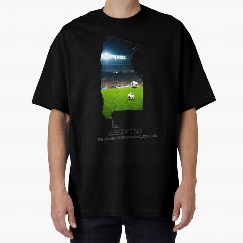 Argentina Map Art - Football Passion & National Stadiums Design Classic T-Shirt Carry the Colors and Pride of FIFA World Cup 2026 Group Stage Made for Haaland and Mbappe, Germany Energy, Match Day Excitement, Supporter Culture, Golden Goals and