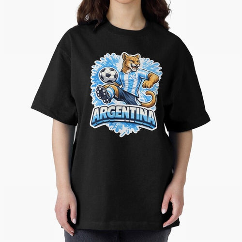 Argentina Soccer Mascot - Albiceleste Edition Essential T-Shirt Show Fan Pride Across FIFA World Cup 2026 USA Canada Mexico Spirit, Connected to Netherlands, Haaland and Mbappe, Football Passion, Legendary Performances, Festival Vibes and Supporter