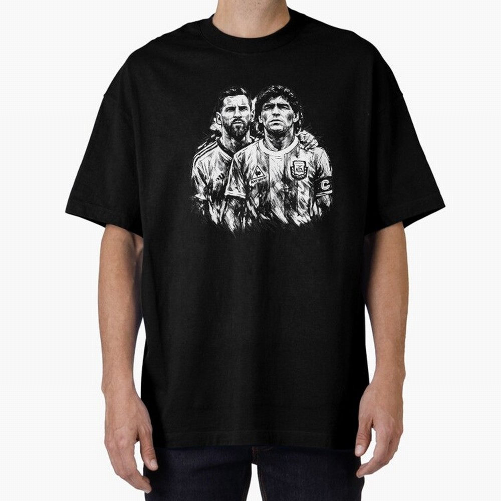 Messi & Maradona ¨C Eternal Legacy Classic T-Shirt Turn Every Weekend Toward FIFA World Cup 2026 USA Canada Mexico for Fans of Messi and Cristiano Ronaldo and France, Bringing Football History, Final Match Energy, Crowd Noise and Once in a Lifetime