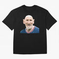 Old and Bald Messi Football Meme Oversized T-Shirt Relive Legendary Nights from FIFA World Cup 2026 USA Canada Mexico for Fans of Neymar and Argentina, France and Brazil, Bringing Sports Nostalgia, International Competition, Famous Players and