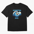 Camiseta y Calcoman¨ªa Argentina - Dise?o Bandera Albiceleste para Hinchas. Oversized T-Shirt Bring Stadium Energy to Global Football Passion for FIFA World Cup 2026, Connected to Messi and Cristiano Ronaldo, Brazil, Football Festival Excitement,