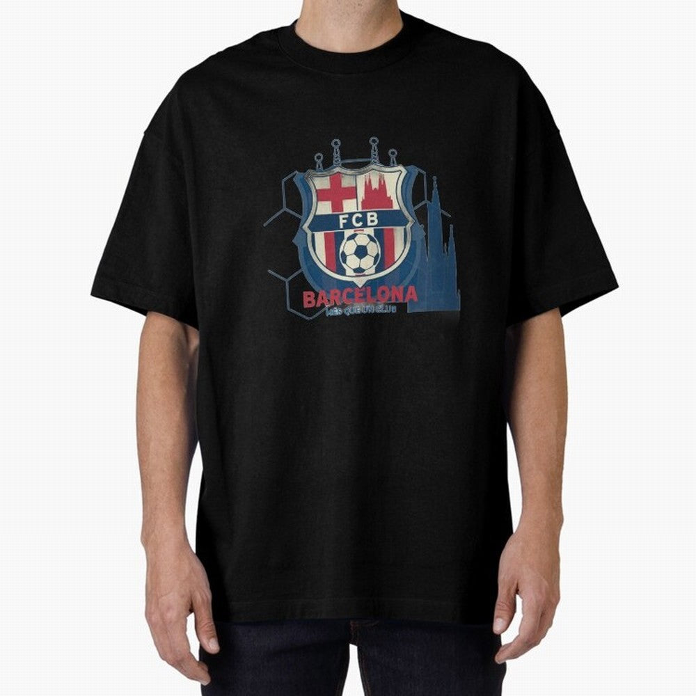 FCB Minimalist - Football Fan Design Oversized T-Shirt Show Your Tournament Heart for the FIFA World Cup 2026 Journey through Cristiano Ronaldo Highlights, Brazil Pride, Stadium Chants, National Pride, Trophy Dreams and Unforgettable Football