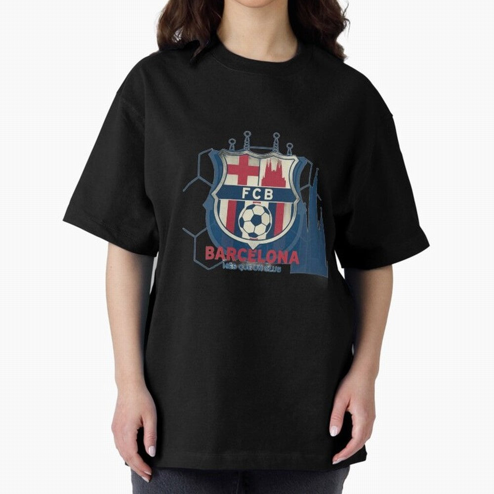 FCB Minimalist - Football Fan Design Oversized T-Shirt Show Your Tournament Heart for the FIFA World Cup 2026 Journey through Cristiano Ronaldo Highlights, Brazil Pride, Stadium Chants, National Pride, Trophy Dreams and Unforgettable Football
