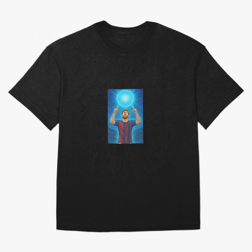 Barcelona Genkidama God Oversized T-Shirt Keep the Legacy of Global Football Passion for FIFA World Cup 2026 Group Stage, Celebrating CR7 and Messi, France and Portugal, Supporter Pride, Iconic Celebrations, Legendary Names and Global Match Day