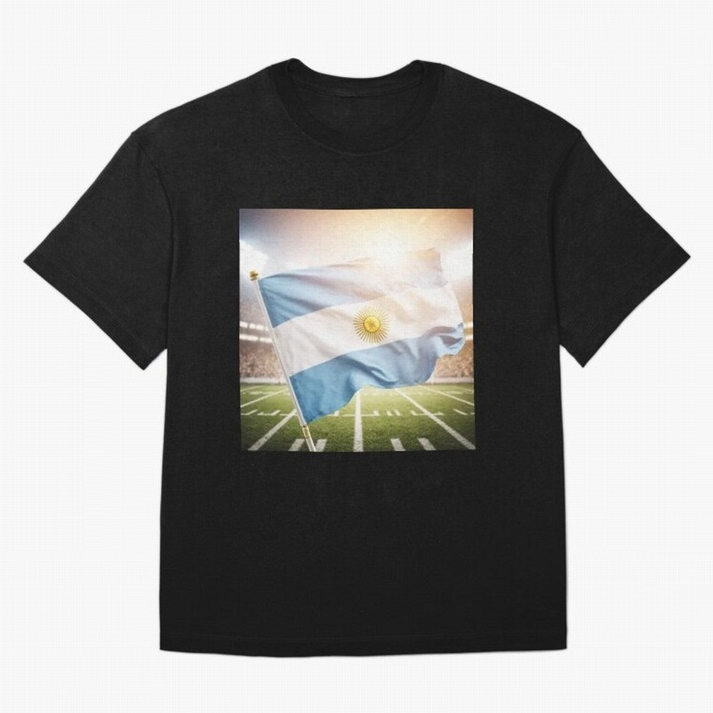 Argentina Flag 3D Football Design ¨C Supporters Argentina Classic T-Shirt Discover Match Day Hype around FIFA World Cup 2026, Messi, Brazil, Portugal and Argentina, Fan Favorite Moments, National Team Passion, Big Match Drama and Soccer History;