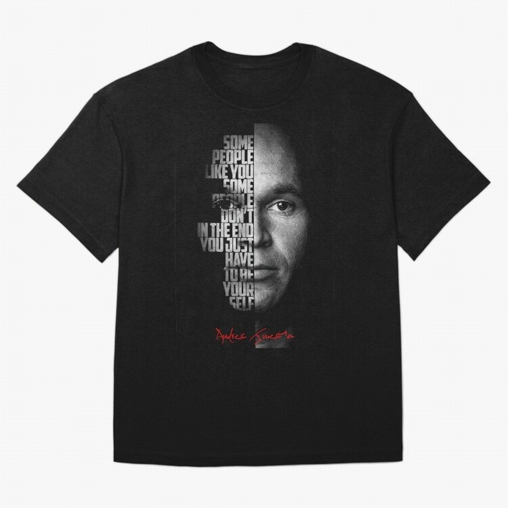 Black and white Andres Iniesta Quote. Oversized T-Shirt Make Game Day About FIFA World Cup 2026 for Fans of Haaland and Mbappe and England and Germany, Bringing Stadium Chants, National Pride, Trophy Dreams and Unforgettable Football Memories;