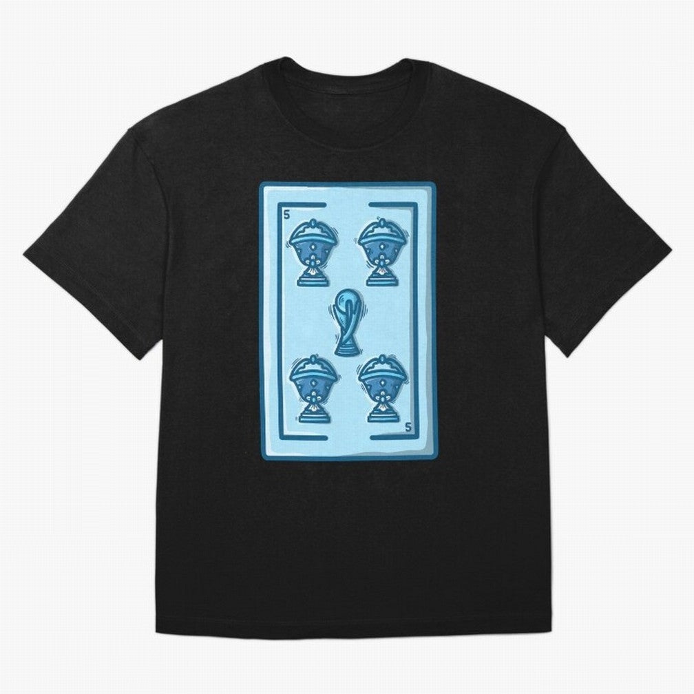 5 de copas - Argentina Classic T-Shirt Elevate FIFA World Cup 2026 Driven by CR7 and Messi, Brazil, Portugal and Argentina Energy, Stadium Chants, National Pride, Trophy Dreams and Unforgettable Football Memories; Perfect for People Who Love