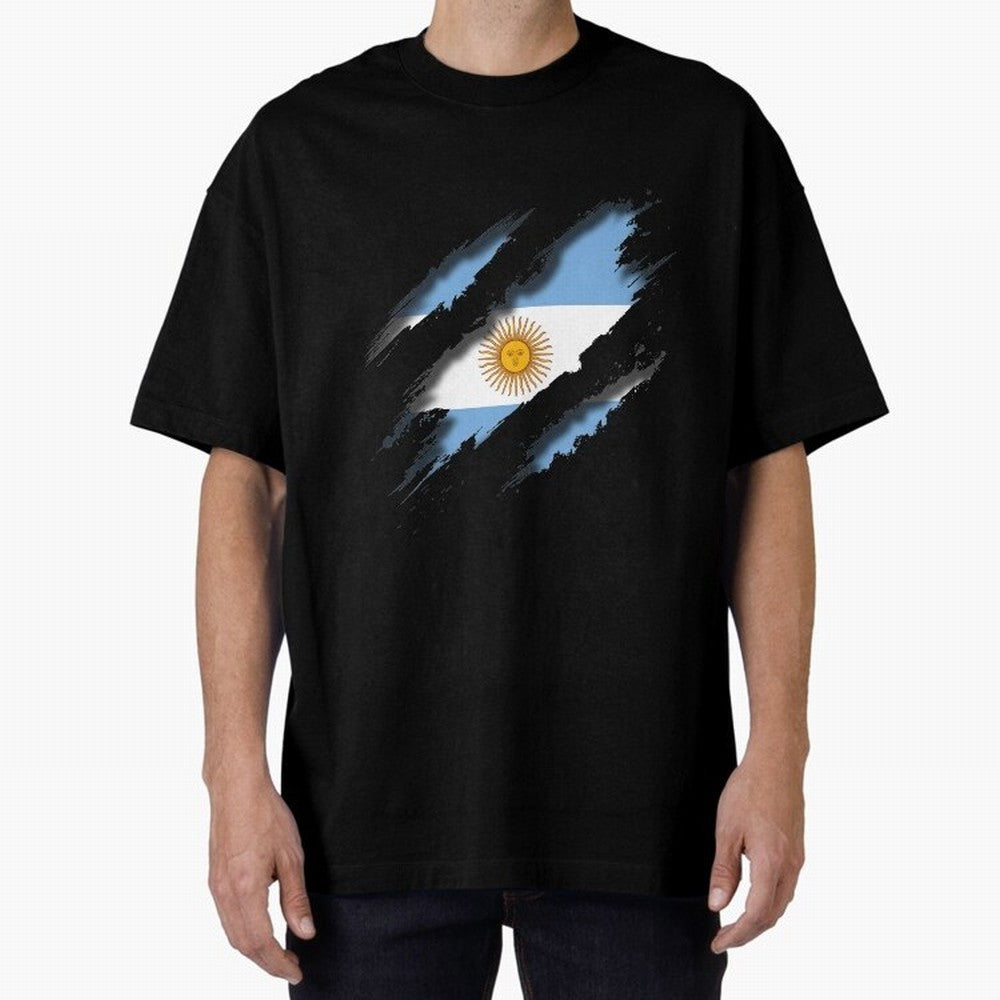 Argentina Tearing a New One Oversized T-Shirt Bring Retro Soccer Energy to FIFA World Cup 2026 Group Stage for Fans of Haaland and Netherlands, Bringing Champion Mindset, Group Stage Buzz, Knockout Tension and Passionate Fan Culture; Ideal for