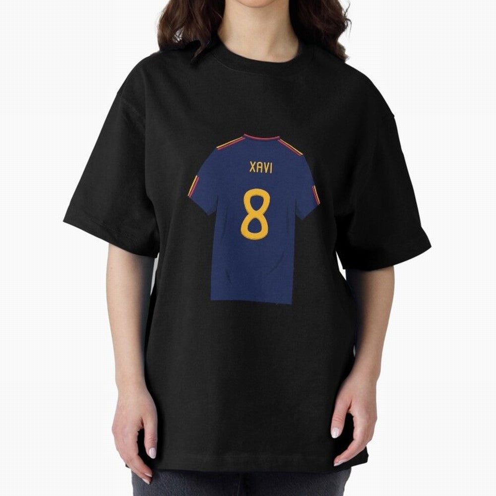 Xavi World Cup 2010 Jersey Oversized T-Shirt Join Supporters Worldwide for FIFA World Cup 2026 Group Stage for Fans of Messi, Neymar and Mbappe and Brazil, Portugal and Argentina, Bringing Soccer Culture, Superstar Moments, National Team Dreams and