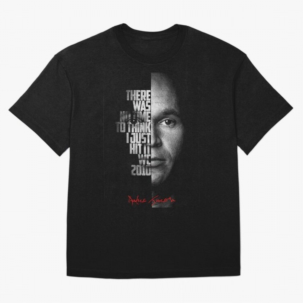 Black and white Andres Iniesta Quote. Classic T-Shirt Relive the Noise and Pride of Global Football Passion for FIFA World Cup 2026 Group Stage, Centered on Neymar, Haaland and Cristiano Ronaldo, Spain, Football Festival Excitement, Trophy