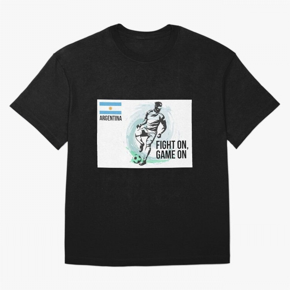 Argentinian Football Player Playing Football - Football Classic T-Shirt Celebrate Match Day Hype around FIFA World Cup 2026 Group Stage, Messi and Cristiano Ronaldo, Netherlands, Vintage Soccer Flavor, Modern Football Stars, National Flags and