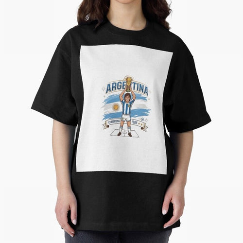 Argentina Retro Champion - Classic 10 Legend Sun of May Graphic T-Shirt Carry National Pride through FIFA World Cup 2026 Highlighting Neymar, Haaland and Cristiano Ronaldo, Portugal, Spain and Germany Energy, Classic Soccer Heritage, Championship