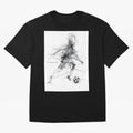 Abstract Soccer Player Sketch ¡ª Minimal Line Art Design Premium T-Shirt Honor the Beautiful Game during the FIFA World Cup 2026 Journey through Cristiano Ronaldo, Haaland and CR7 Highlights, Spain and Netherlands Pride, Classic Soccer Heritage,