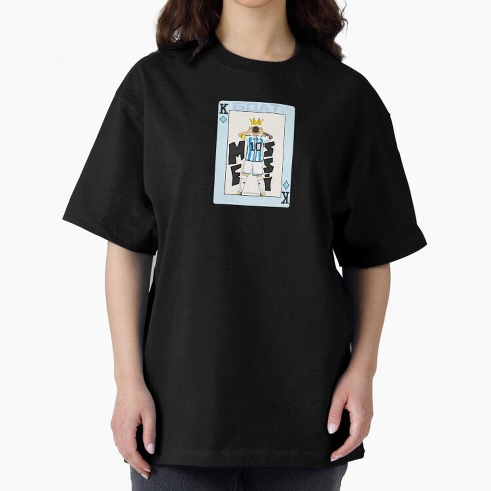 Deck of cards Messi Premium T-Shirt Make Game Day About Match Day Hype around FIFA World Cup 2026, Haaland and Mbappe, Argentina, Football History, Final Match Energy, Crowd Noise and Once in a Lifetime Moments; Made for Die Hard Supporters, Soccer