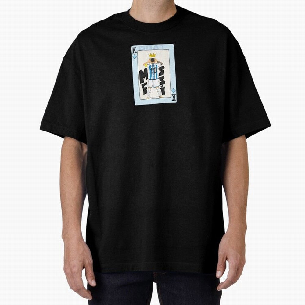 Deck of cards Messi Premium T-Shirt Make Game Day About Match Day Hype around FIFA World Cup 2026, Haaland and Mbappe, Argentina, Football History, Final Match Energy, Crowd Noise and Once in a Lifetime Moments; Made for Die Hard Supporters, Soccer