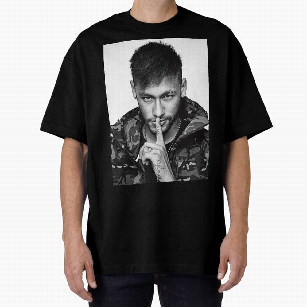 Neymar Art Oversized T-Shirt Fuel the FIFA World Cup 2026 Journey through Messi Highlights, Brazil Pride, Football History, Final Match Energy, Crowd Noise and Once in a Lifetime Moments; Ideal for Football Dads, Football Moms, Friends, Collectors