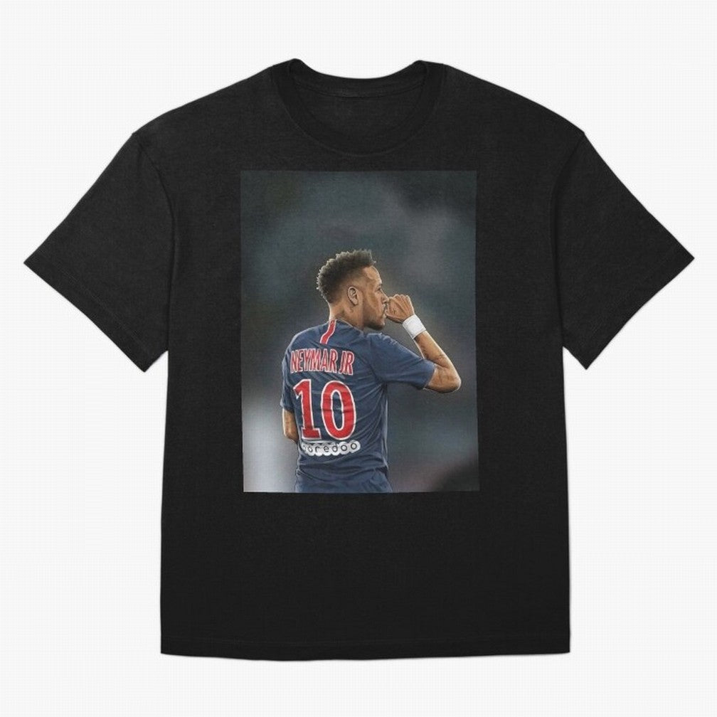 Neymar Watercolor Art Oversized T-Shirt Bring Champion Energy into Global Football Passion for FIFA World Cup 2026 Group Stage, Highlighting Haaland and Mbappe, France, Retro Football Energy, Iconic Rivalries, Trophy Chase Drama and Stadium