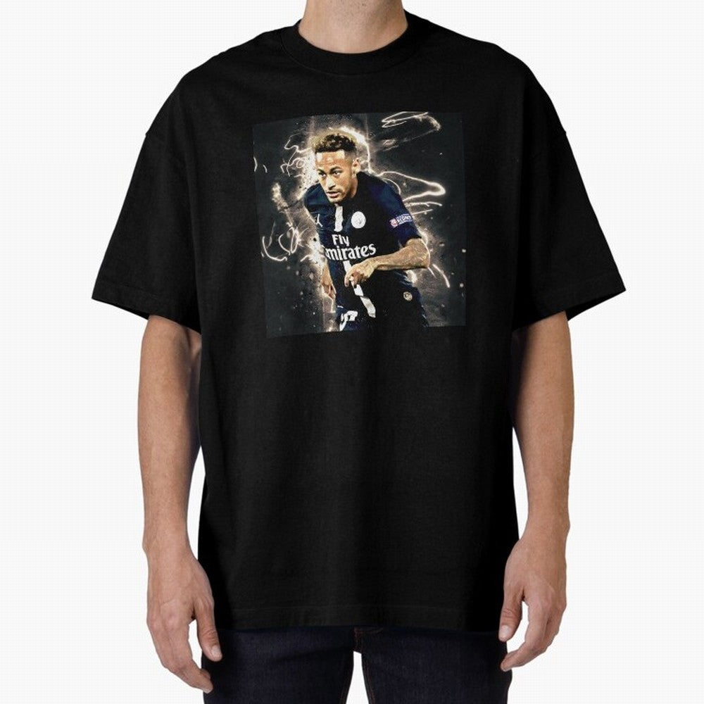 Neymar Run Oversized T-Shirt Show Fan Pride Across Global Football Passion for FIFA World Cup 2026 Group Stage, Centered on Mbappe, England and Germany, Goal Celebration Energy, Supporter Heritage, Football Icons and Worldwide Tournament Joy; Ideal