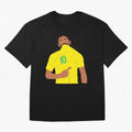Neymar Jr Oversized T-Shirt Celebrate the Stars of Global Football Passion for FIFA World Cup 2026 USA Canada Mexico, Inspired by Haaland, Spain, Vintage Soccer Flavor, Modern Football Stars, National Flags and Final Night Emotion; Perfect for