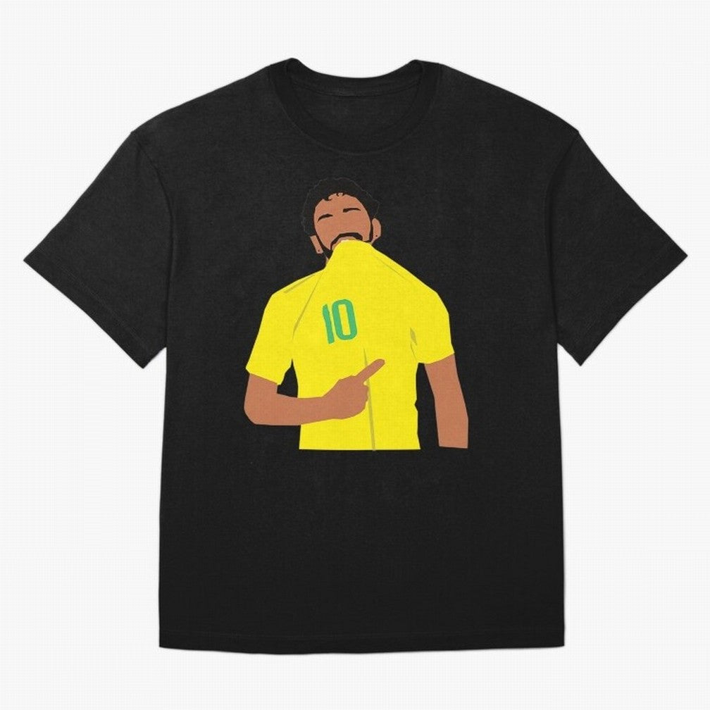 Neymar Jr Oversized T-Shirt Celebrate the Stars of Global Football Passion for FIFA World Cup 2026 USA Canada Mexico, Inspired by Haaland, Spain, Vintage Soccer Flavor, Modern Football Stars, National Flags and Final Night Emotion; Perfect for