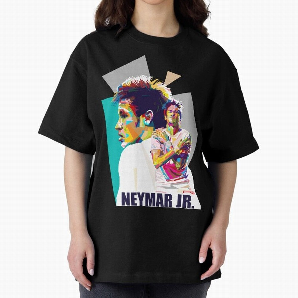 Young Neymar WPAP art Classic T-Shirt Show Your Tournament Heart for FIFA World Cup 2026 Group Stage with CR7 and Messi, Argentina, France and Brazil Energy, Championship Spirit, Famous Goals, Roaring Crowds and International Football Unity;