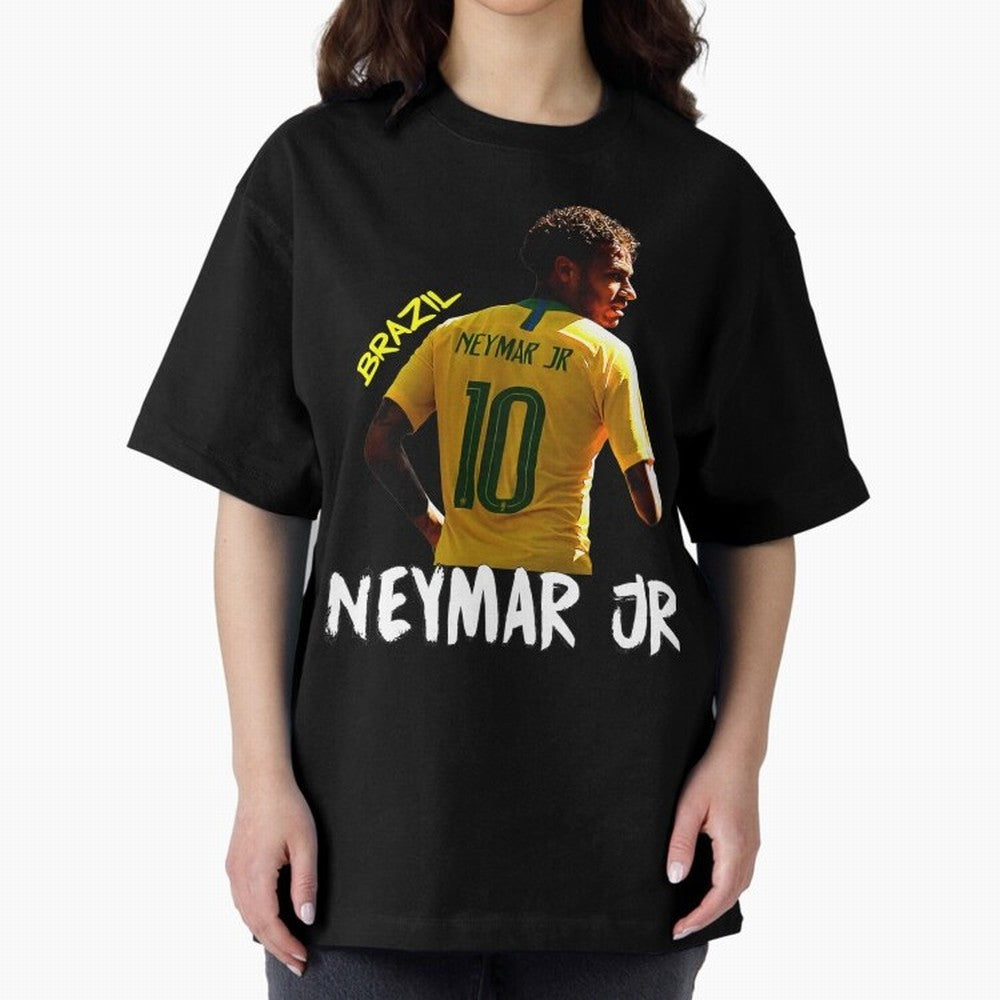 Brazil Neymar Selecao Oversized T-Shirt Build FIFA World Cup 2026 Spirit, Filled with France and Portugal, Haaland, Goal Celebration Energy, Supporter Heritage, Football Icons and Worldwide Tournament Joy; Perfect for Fans, Collectors, Family