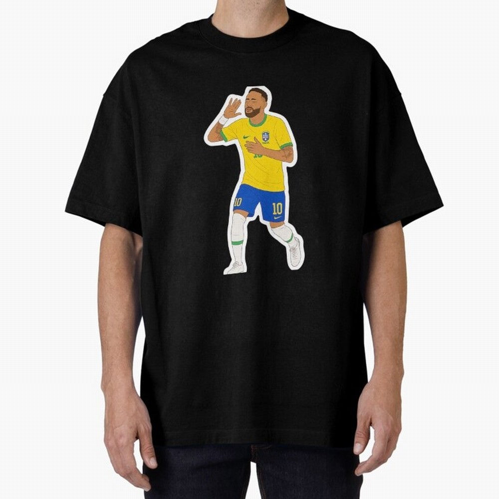 Neymar Jr Oversized T-Shirt Bring a Vintage Feel to the FIFA World Cup 2026 Group Stage Journey through Messi, CR7 and Mbappe Highlights, Argentina, France and Brazil Pride, Supporter Pride, Iconic Celebrations, Legendary Names and Global Match Day