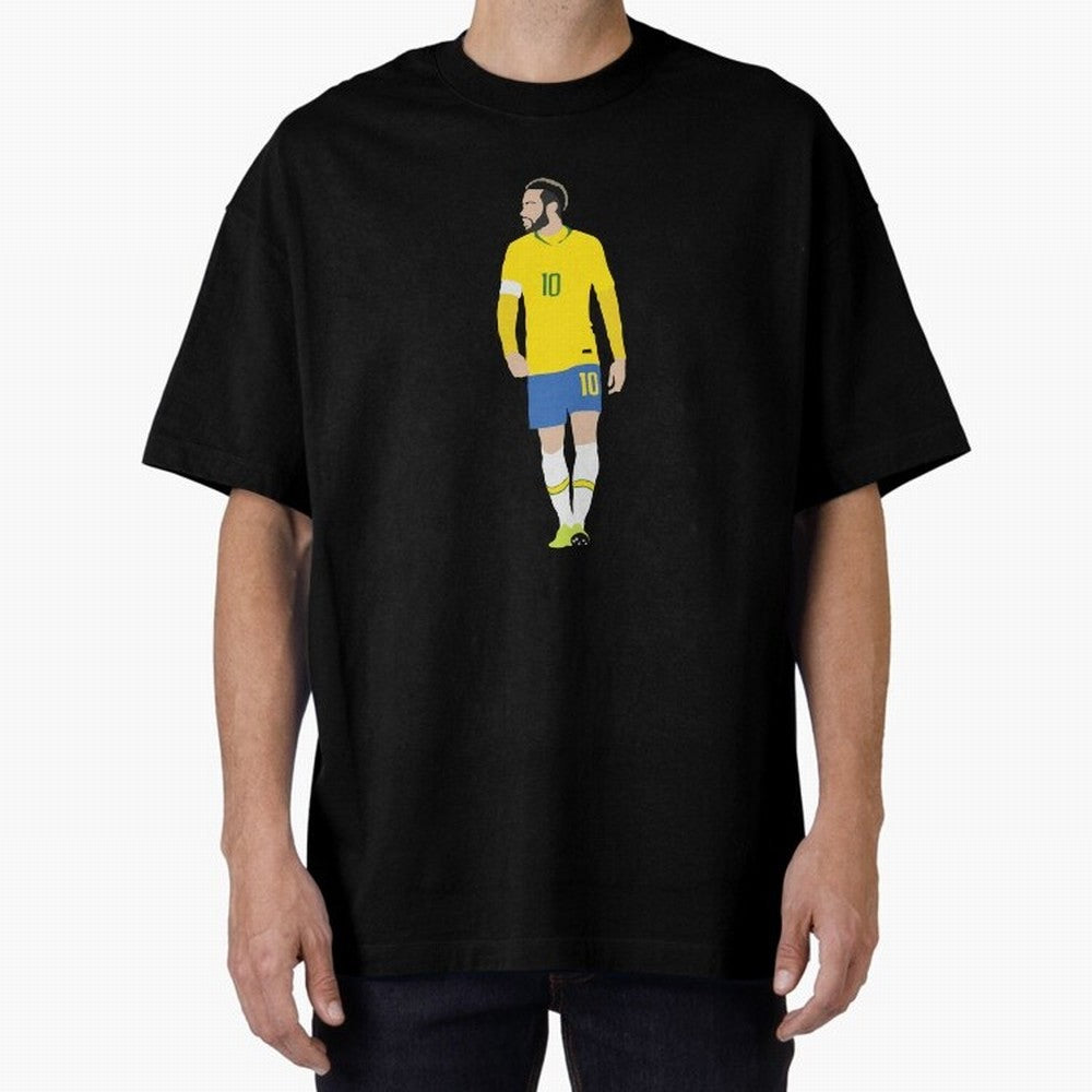 neymar brazil Oversized T-Shirt Treasure FIFA World Cup 2026 Group Stage Filled with Mbappe, France and Portugal Energy, Match Day Excitement, Supporter Culture, Golden Goals and Global Football Passion; Perfect for Supporters Who Want Bold