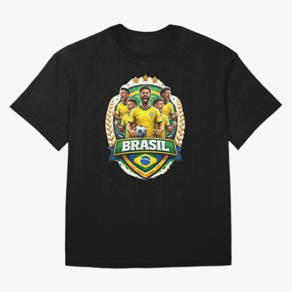 Brazil Football National Team Pride- Brazil Soccer Graphics Classic T-Shirt Celebrate Fan Culture around FIFA World Cup 2026 Group Stage for Fans of Mbappe and Portugal, Spain and Germany, Bringing Tournament Hype, Historic Matchups, Family Viewing