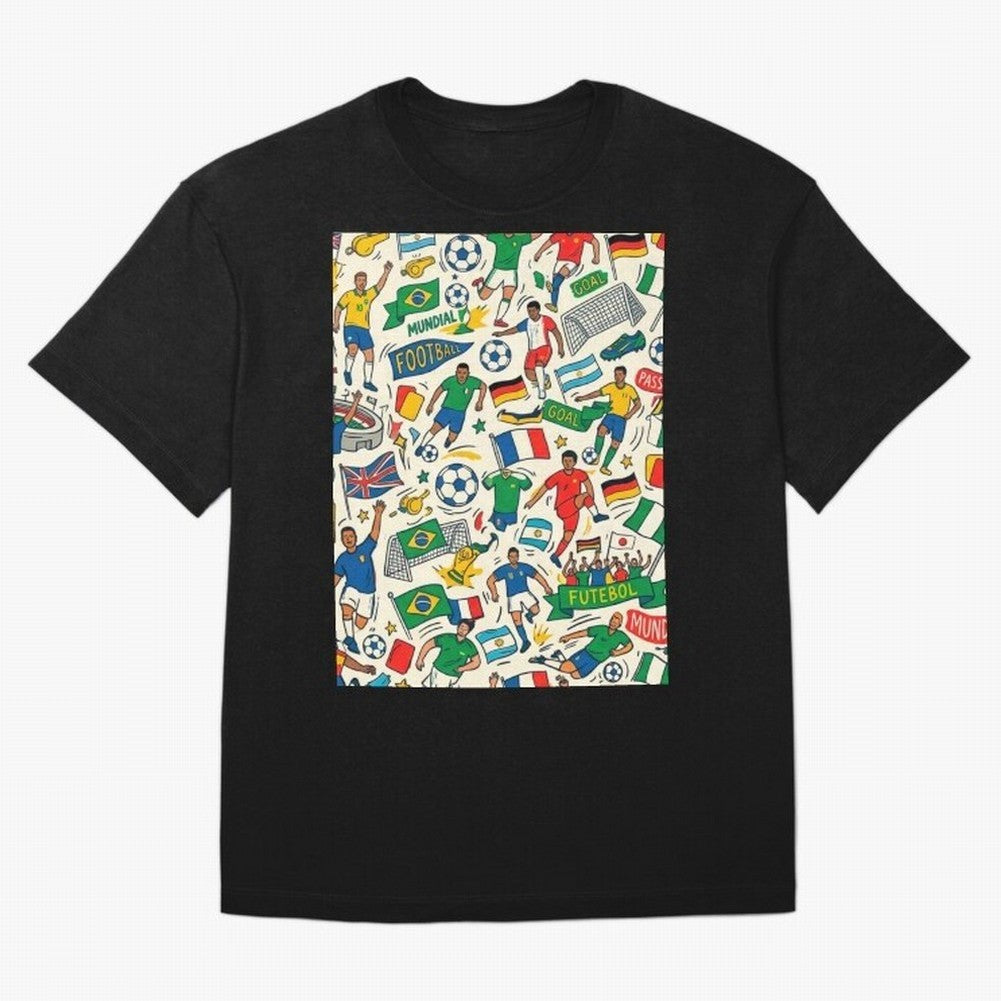 World Cup 2026: Global Football Fever Oversized T-Shirt Capture Stadium Memories from the FIFA World Cup 2026 Journey through Messi and Cristiano Ronaldo Highlights, Portugal, Spain and Germany Pride, Soccer Culture, Superstar Moments, National