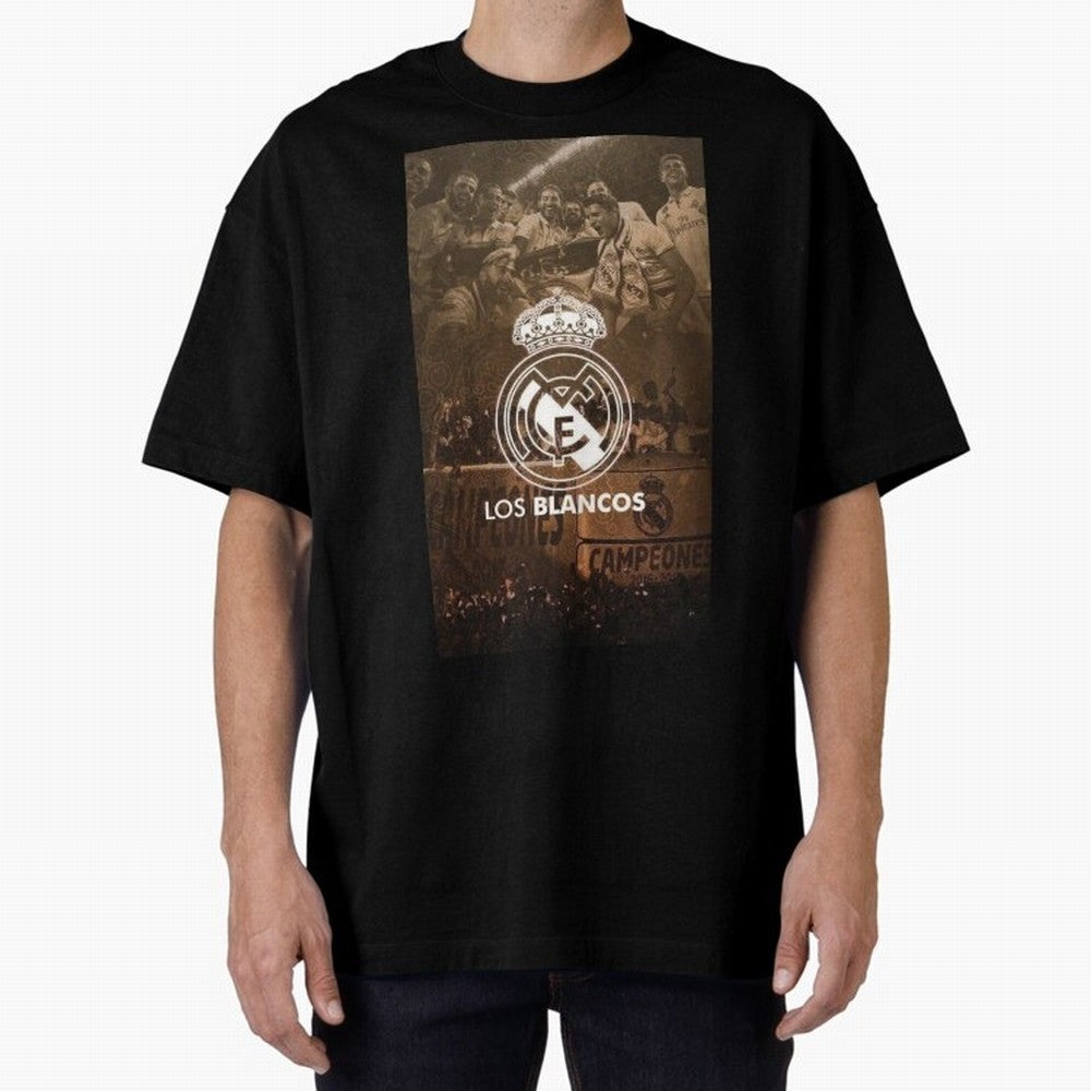 King Madrid Oversized T-Shirt Relive Match Day Hype around FIFA World Cup 2026 USA Canada Mexico, Neymar, England, France and Netherlands, Champion Mindset, Group Stage Buzz, Knockout Tension and Passionate Fan Culture; Ideal for Football Dads,