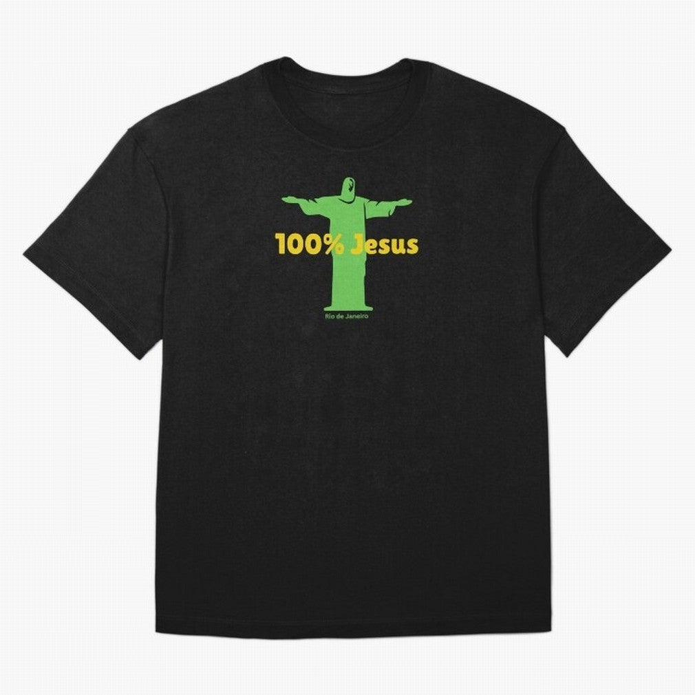 100% Jesus Christ the Redeemer Christian Brazilian Classic T-Shirt Make Memories around FIFA World Cup 2026 Group Stage Spirit, with Portugal, Spain and Germany, Neymar, Champion Mindset, Group Stage Buzz, Knockout Tension and Passionate Fan