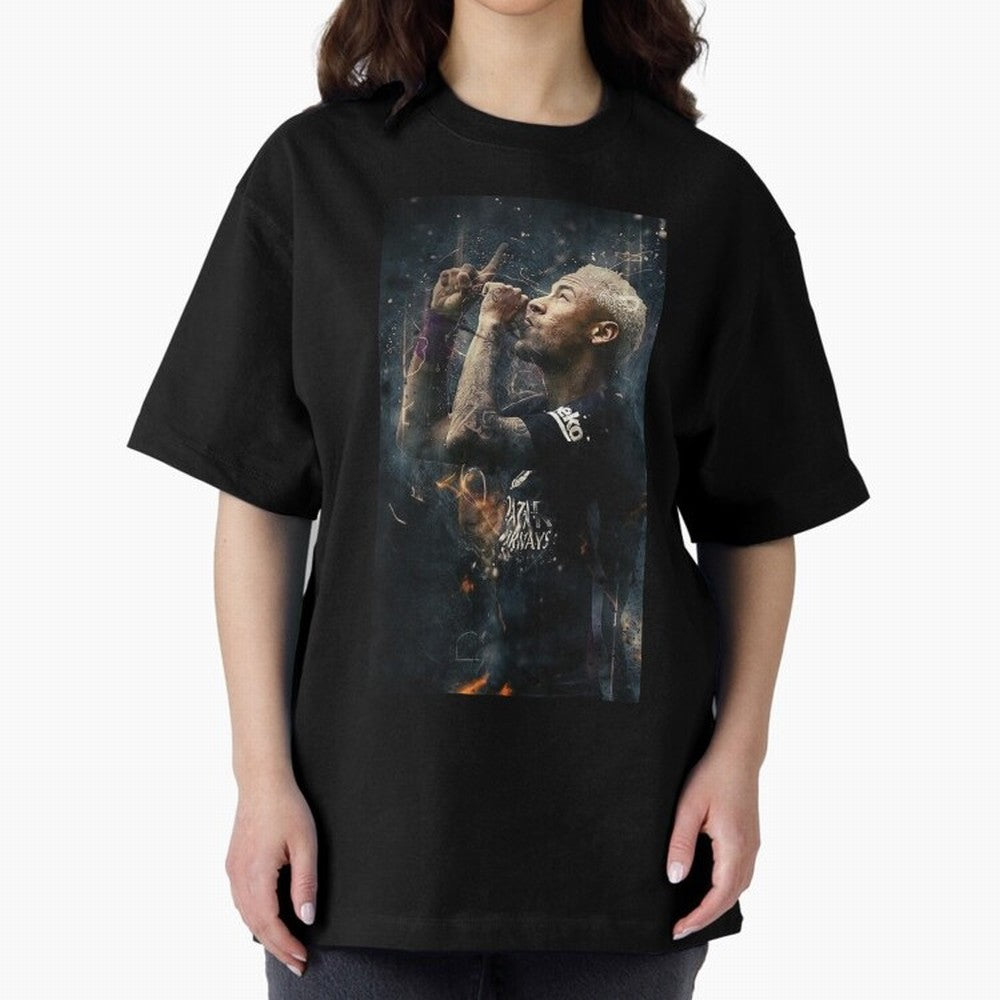 Neymar Junior - Design #o22 Oversized T-Shirt Turn Every Weekend Toward FIFA World Cup 2026 Filled with Messi, Brazil Energy, Retro Football Energy, Iconic Rivalries, Trophy Chase Drama and Stadium Atmosphere; Ideal for Fans Who Follow Messi,