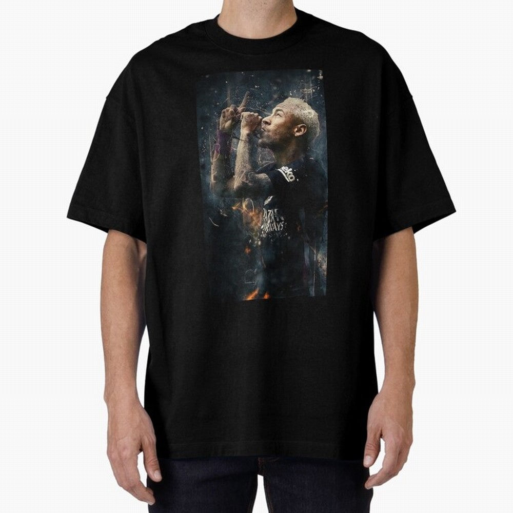 Neymar Junior - Design #o22 Oversized T-Shirt Turn Every Weekend Toward FIFA World Cup 2026 Filled with Messi, Brazil Energy, Retro Football Energy, Iconic Rivalries, Trophy Chase Drama and Stadium Atmosphere; Ideal for Fans Who Follow Messi,