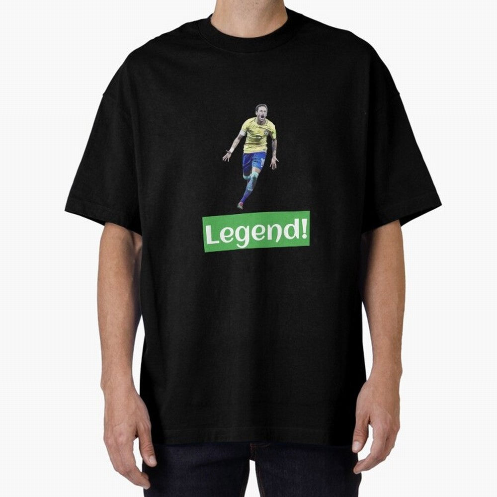 neymar art - neymar illustration T Shirt Oversized T-Shirt Celebrate Every Goal in Match Day Hype around FIFA World Cup 2026 USA Canada Mexico, Messi and Cristiano Ronaldo, France and Portugal, Goal Celebration Energy, Supporter Heritage, Football