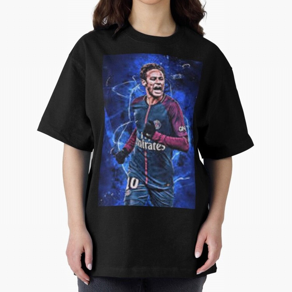 neymar jr art Oversized T-Shirt Show Passion for the Stars of FIFA World Cup 2026 Group Stage Spirit, Capturing France and Portugal, Messi and Cristiano Ronaldo, Soccer Culture, Superstar Moments, National Team Dreams and Competitive Fire; Great