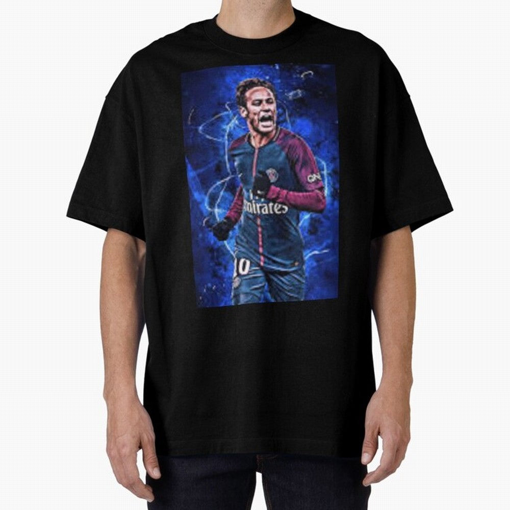 neymar jr art Oversized T-Shirt Show Passion for the Stars of FIFA World Cup 2026 Group Stage Spirit, Capturing France and Portugal, Messi and Cristiano Ronaldo, Soccer Culture, Superstar Moments, National Team Dreams and Competitive Fire; Great