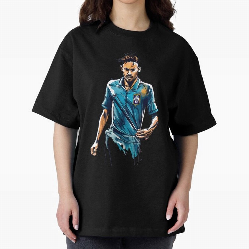 Neymar Jr watercolor drawing Classic T-Shirt Honor Football Greatness during Global Football Passion for FIFA World Cup 2026, Inspired by Messi, Neymar and Mbappe, Argentina and Brazil, Championship Spirit, Famous Goals, Roaring Crowds and