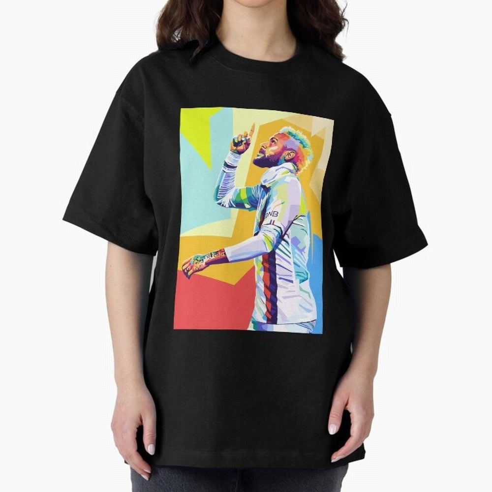Neymar Jr Wpap pop art Oversized T-Shirt Show Championship Spirit for FIFA World Cup 2026 USA Canada Mexico Spirit, Centered on Argentina and Brazil, Messi, Neymar and Mbappe, Soccer Culture, Superstar Moments, National Team Dreams and Competitive