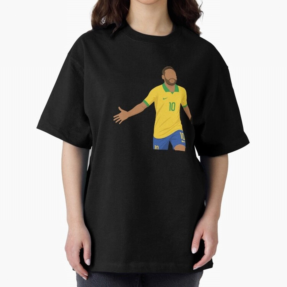 Neymar Jr in Yellow Glory Sticker Oversized T-Shirt Enjoy FIFA World Cup 2026 Spirit, Built around Portugal, Spain and Germany, Messi, Neymar and Mbappe, Football History, Final Match Energy, Crowd Noise and Once in a Lifetime Moments; Ideal for
