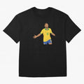 Neymar Jr in Yellow Glory Sticker Oversized T-Shirt Enjoy FIFA World Cup 2026 Spirit, Built around Portugal, Spain and Germany, Messi, Neymar and Mbappe, Football History, Final Match Energy, Crowd Noise and Once in a Lifetime Moments; Ideal for