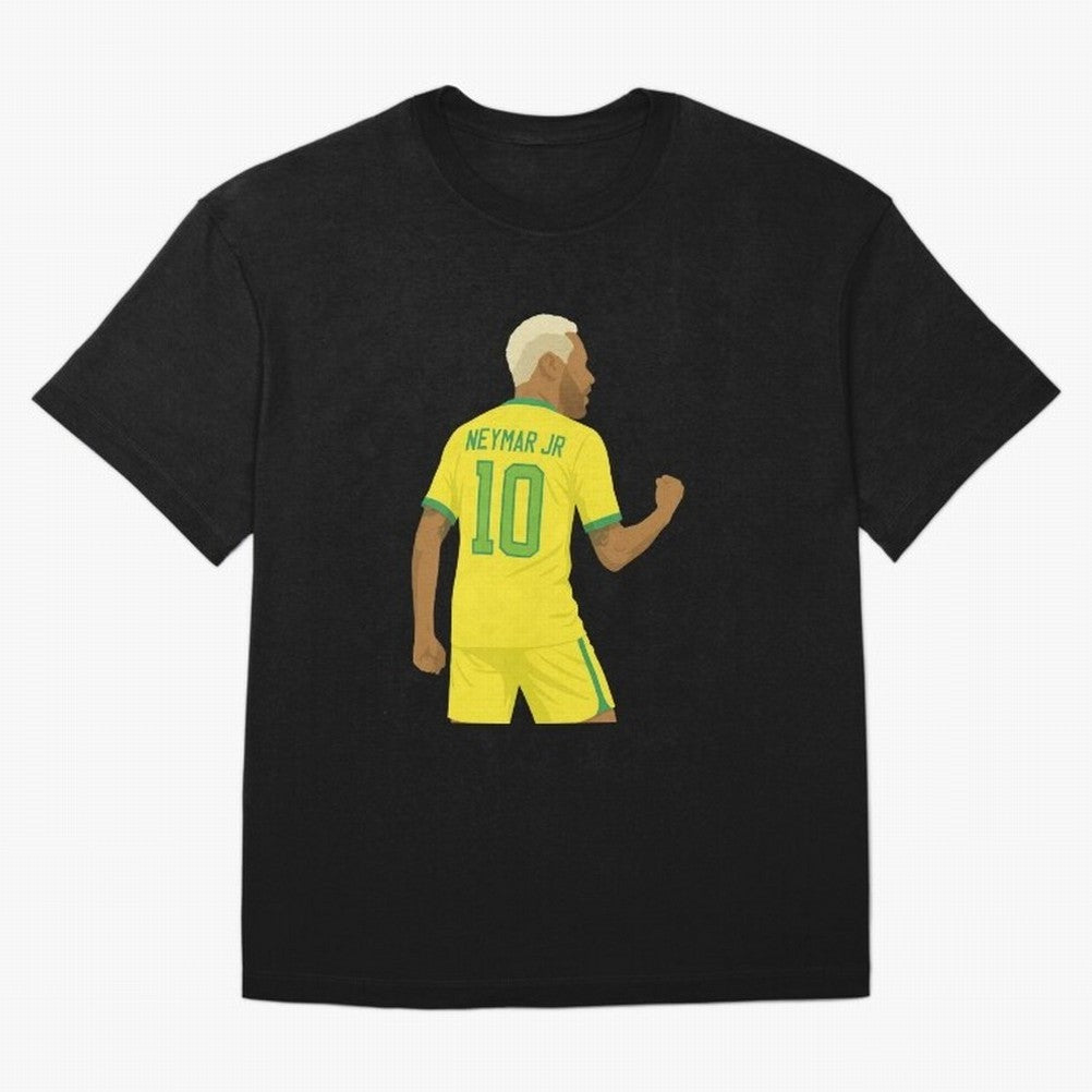 Neymar Jr in Yellow Glory Sticker Oversized T-Shirt Fuel the FIFA World Cup 2026 USA Canada Mexico Journey through CR7 Highlights, Brazil, Portugal and Argentina Pride, Soccer Culture, Superstar Moments, National Team Dreams and Competitive Fire;
