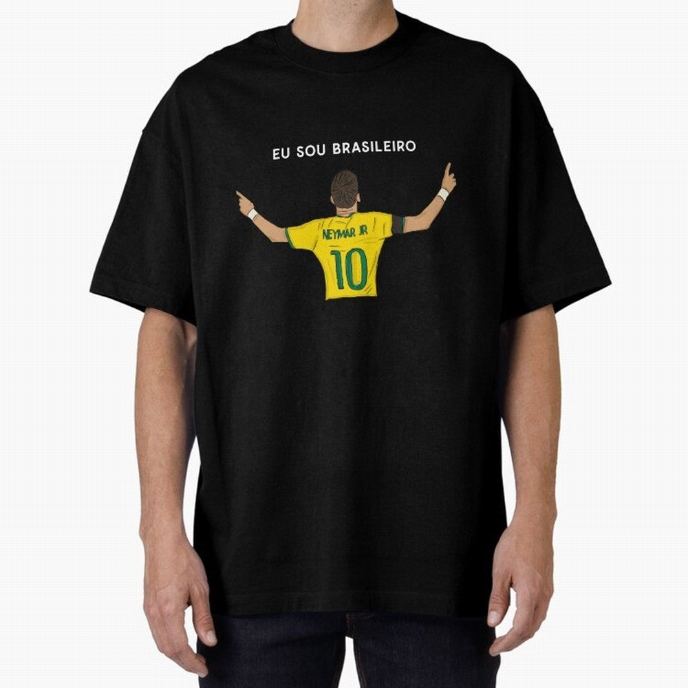 Neymar Jr Brazil Oversized T-Shirt Bring Bold Fan Energy to Global Football Passion for FIFA World Cup 2026 Group Stage, Highlighting Haaland and Mbappe, Spain and Netherlands, Football Passion, Legendary Performances, Festival Vibes and Supporter