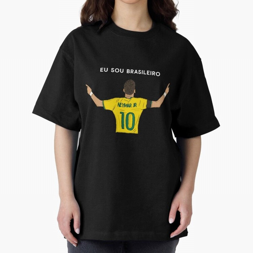 Neymar Jr Brazil Oversized T-Shirt Bring Bold Fan Energy to Global Football Passion for FIFA World Cup 2026 Group Stage, Highlighting Haaland and Mbappe, Spain and Netherlands, Football Passion, Legendary Performances, Festival Vibes and Supporter