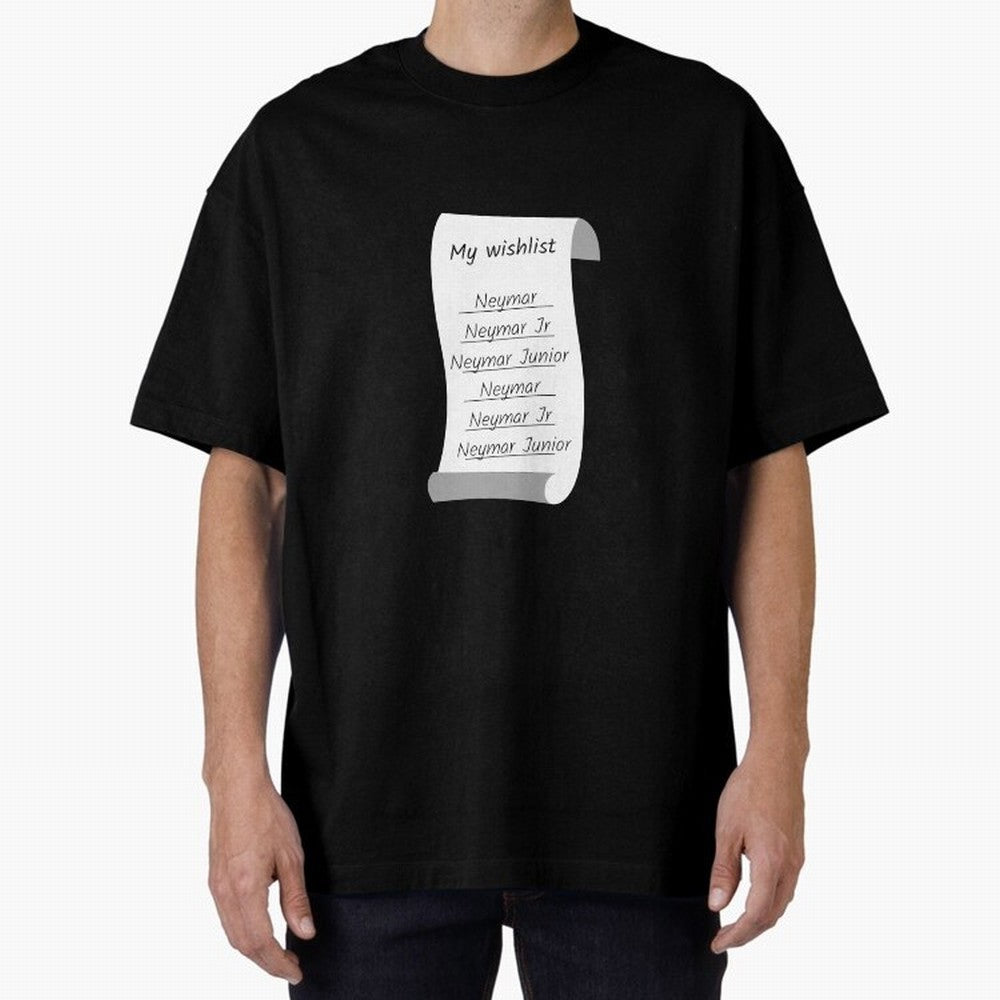 My Wishlist Neymar Jr Neymar Neymar Junior Oversized T-Shirt Capture FIFA World Cup 2026 Group Stage Spirit, with Argentina, France and Brazil, CR7, Goal Celebration Energy, Supporter Heritage, Football Icons and Worldwide Tournament Joy; Perfect