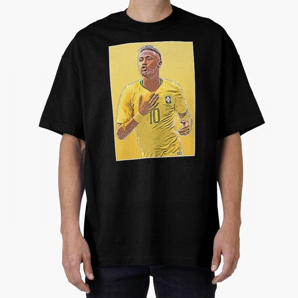 Neymar Oversized T-Shirt Celebrate National Team Dreams in FIFA World Cup 2026 Group Stage with Messi, France Energy, Stadium Chants, National Pride, Trophy Dreams and Unforgettable Football Memories; Created for Match Day Parties, Soccer Gifts,