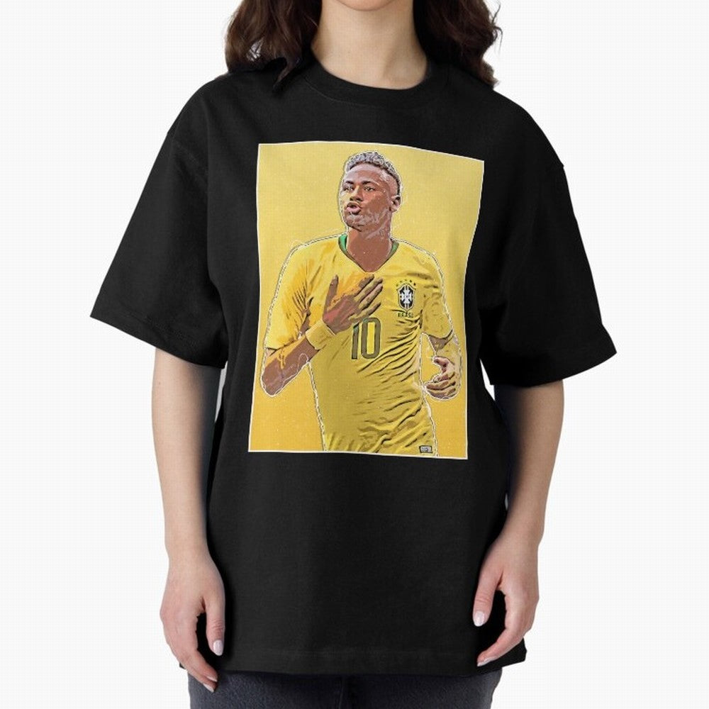 Neymar Oversized T-Shirt Celebrate National Team Dreams in FIFA World Cup 2026 Group Stage with Messi, France Energy, Stadium Chants, National Pride, Trophy Dreams and Unforgettable Football Memories; Created for Match Day Parties, Soccer Gifts,