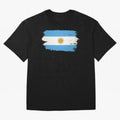 ARGENTINIAN FLAG PRINT Oversized T-Shirt Show Championship Spirit for Global Football Passion for FIFA World Cup 2026, Celebrating Haaland, Argentina, France and Brazil, Classic Soccer Heritage, Championship Pressure, Fan Loyalty and International