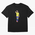 Neymar Brazil Football Captain Oversized T-Shirt Feel FIFA World Cup 2026 Spirit, Connected to Spain and Netherlands, CR7, Classic Soccer Heritage, Championship Pressure, Fan Loyalty and International Pride; Made for Die Hard Supporters, Soccer